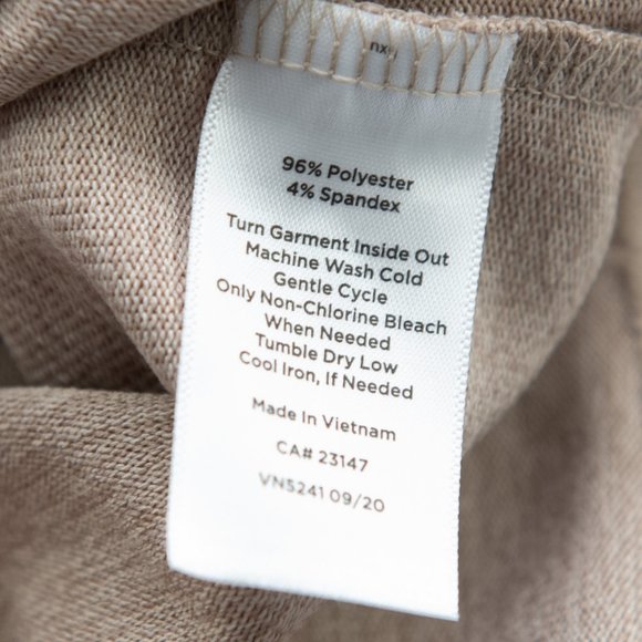 Haven Knit Top Folded Collar Off The Shoulder Shirt Tan Shirt Size Small New - Picture 4 of 5